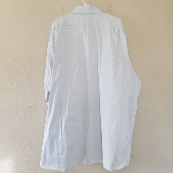 PROPER CLOTH Mens Greenwich Light Grey Twill Dress Shirt 20 x 36.5 Long Sleeve - Picture 8 of 8